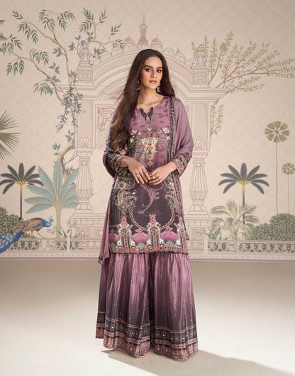 Festive Floral Gharara Set
