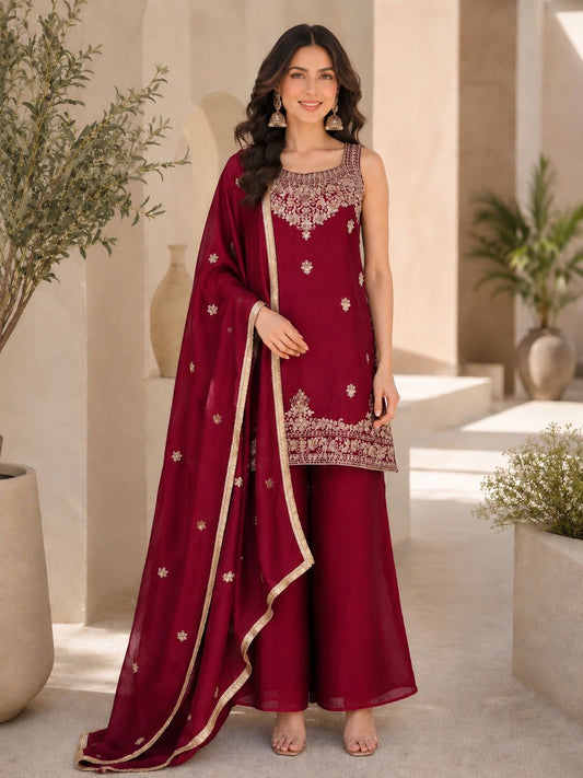 Gold Zari straight-cut kurta crafted from Rangoli crush fabric
