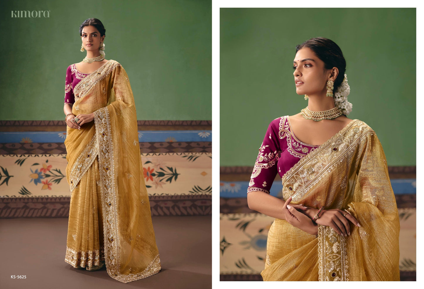 Designer Embroidered Fancy Saree with Sequins, Stone & Pearl Work