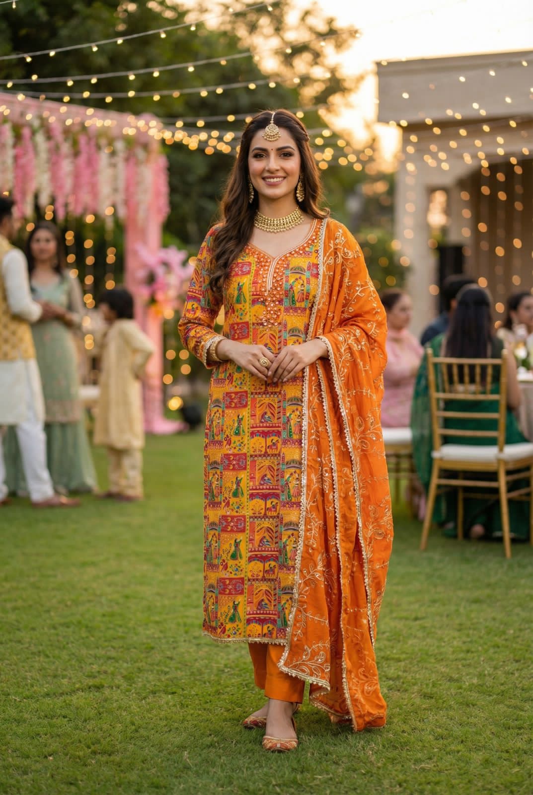 Heavy Viscose Salwar Suit with Handwork & Nazmin Dupatta
