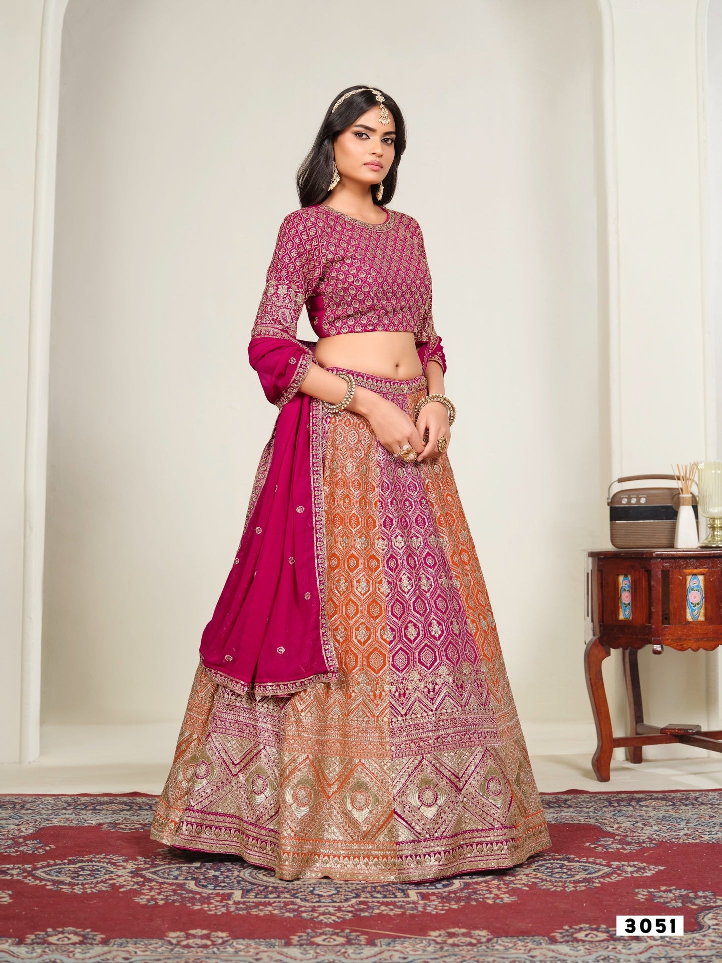 Multi-Color Patola Print Lehenga Choli