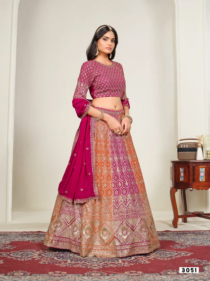 Multi-Color Patola Print Lehenga Choli
