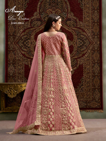 Regal Elegance Anarkali Gown with Dupatta