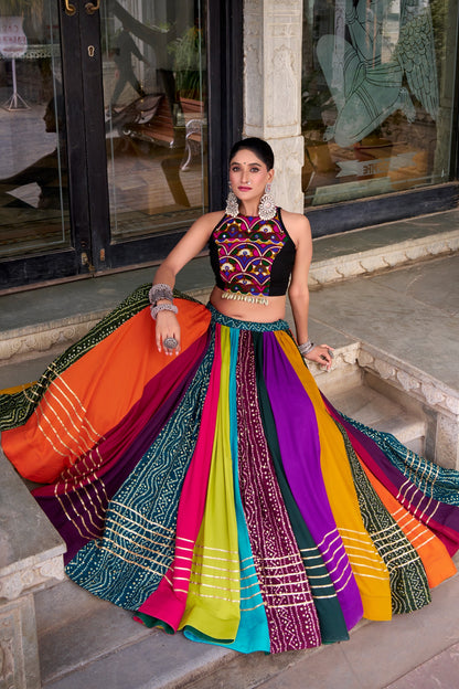 Rainbow Rasiya Navratri Lehenga Choli
