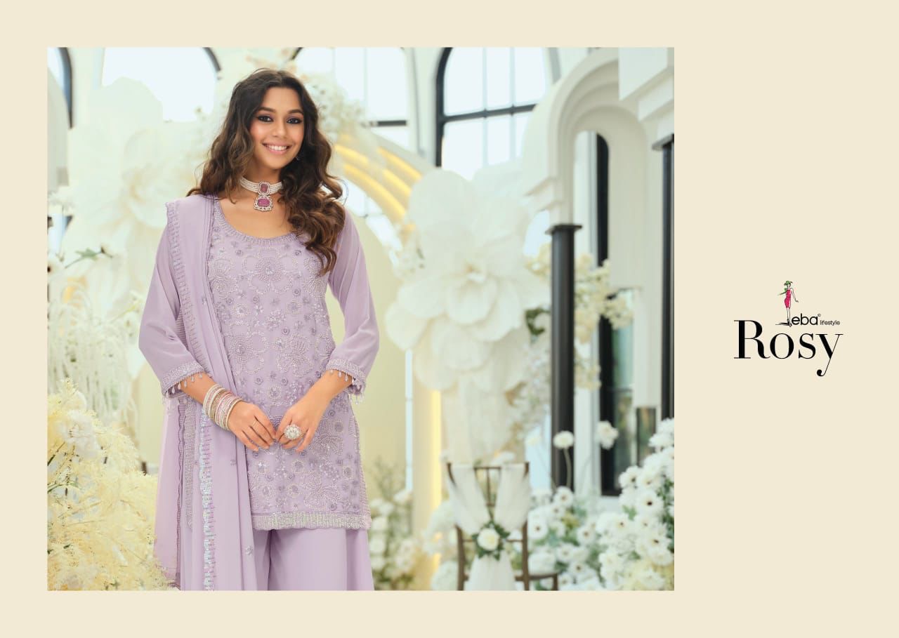 Serene Lavender Floral Palazzo Suit