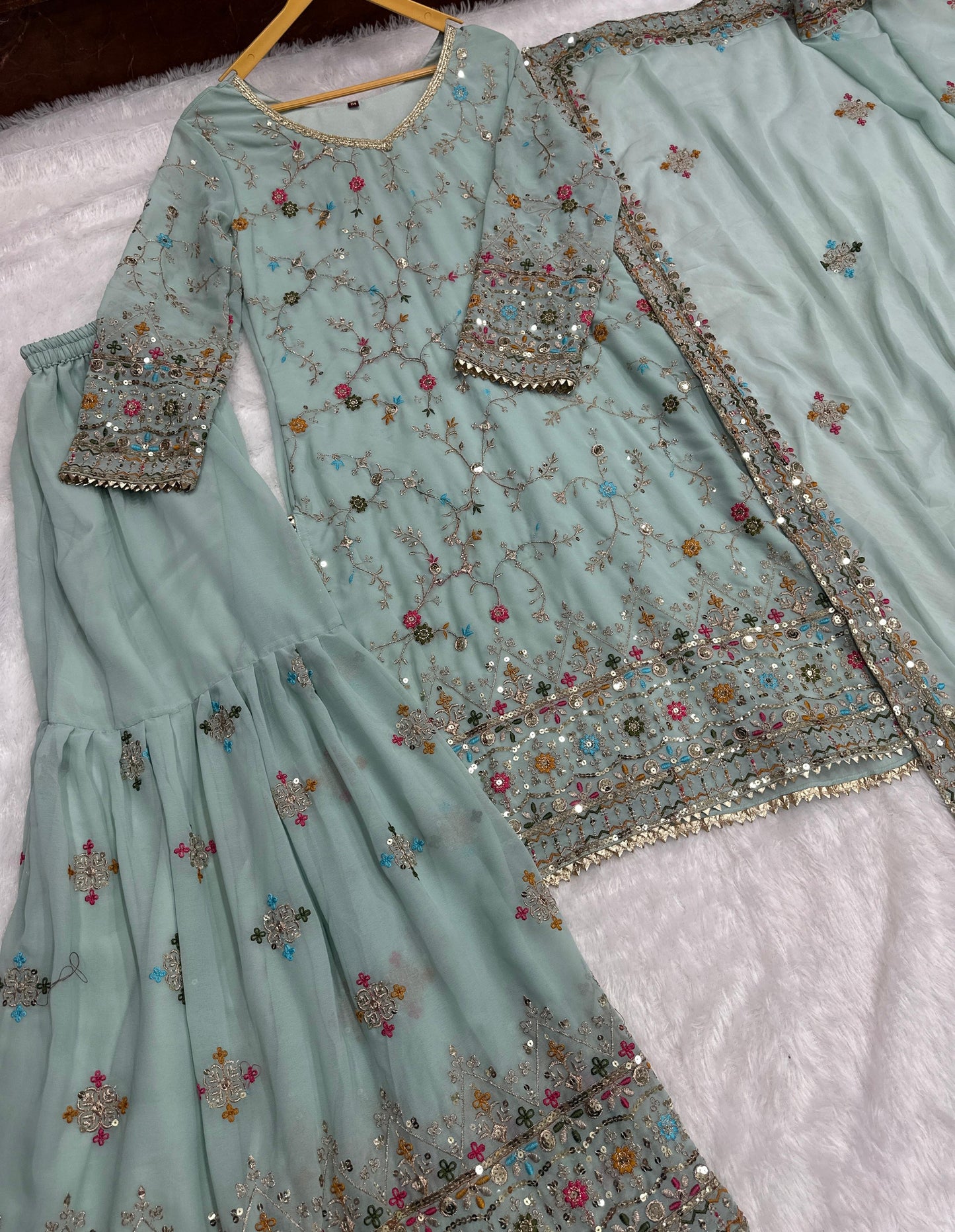Stunning Sharara set for a festive occasion