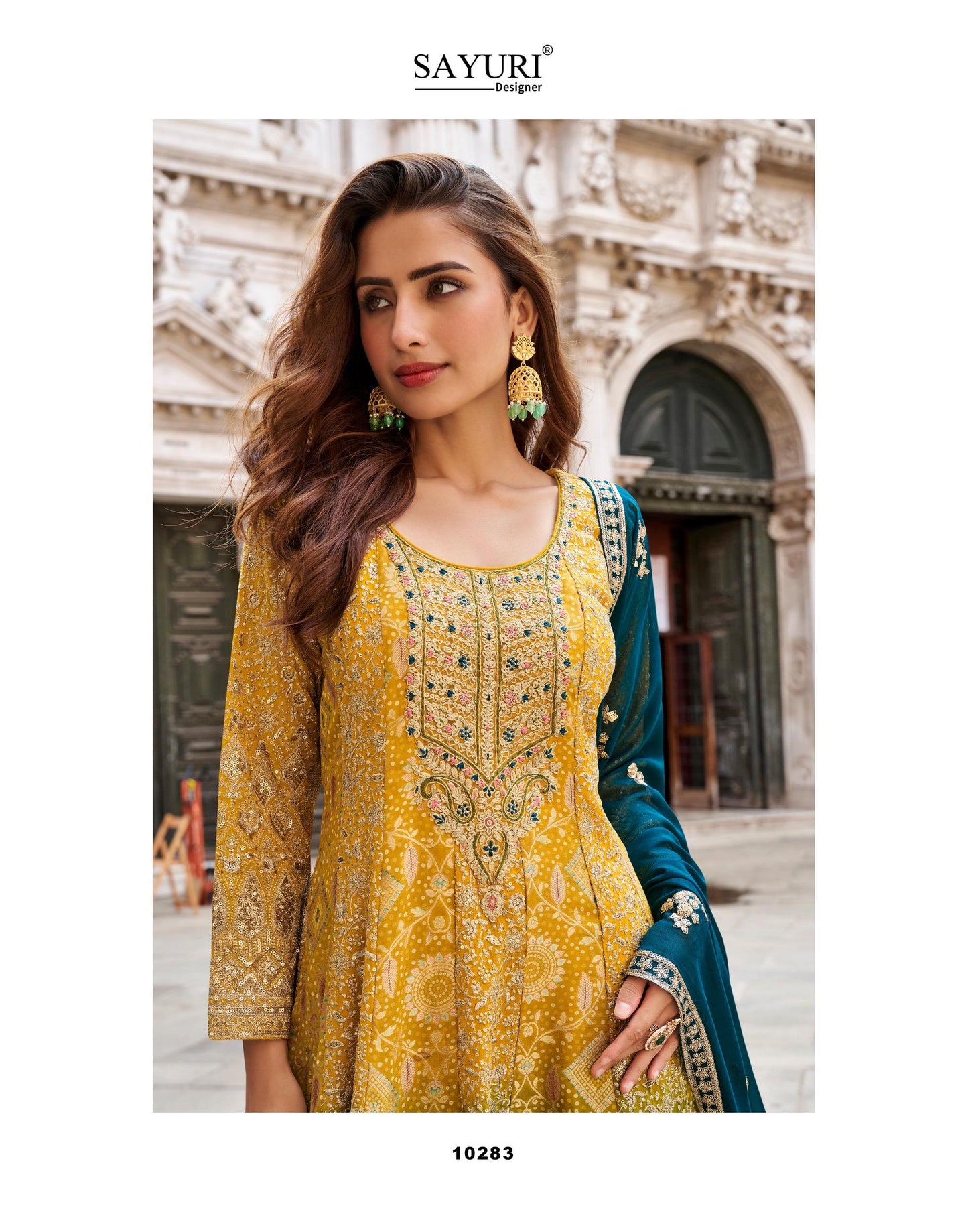 Modern Elegance in warm tones of traditional sharara set