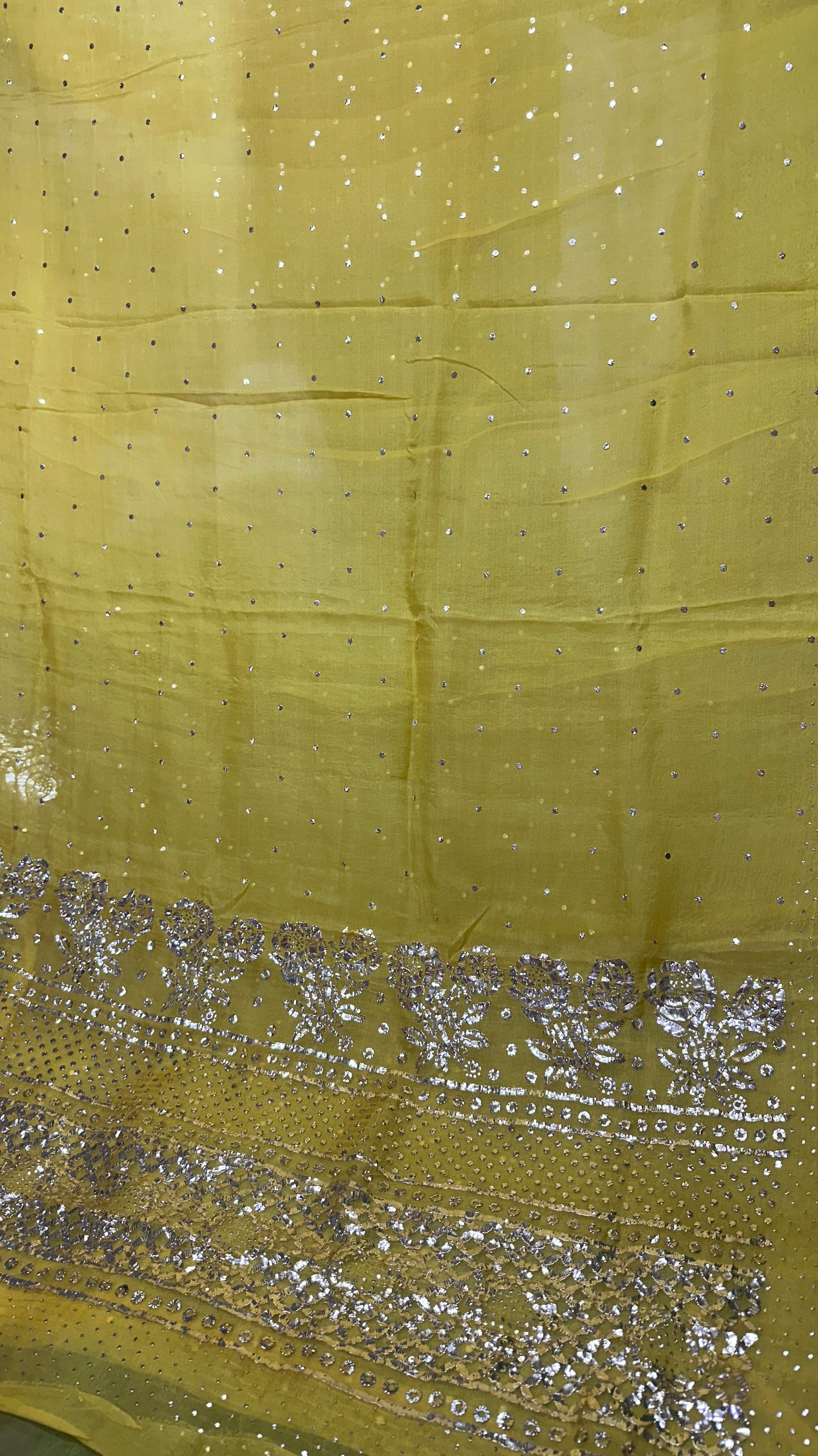 Pure Organza Silk Saree with Heavy Mukesh Full Jaal Work