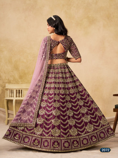 Festive wear Lehenga Set with Intricate Golden Zari and Sequin Embellishments