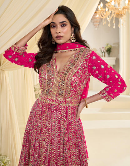 Regal tradition with modern sophistication Anarkali cut gown