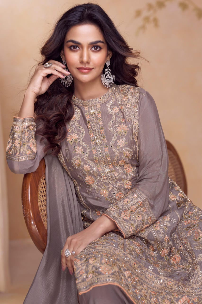 Intricate Artistry in bloom Plazo suit