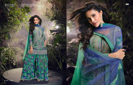 Radiant Bloom Festive Palazzo Set