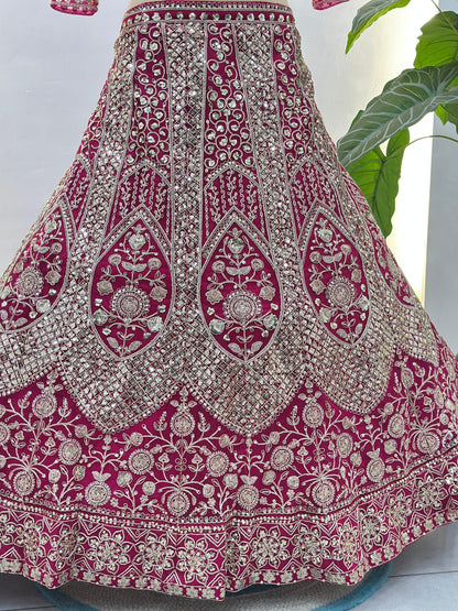 Sequin Embellished Butterfly Net Lehenga Choli with Dupatta
