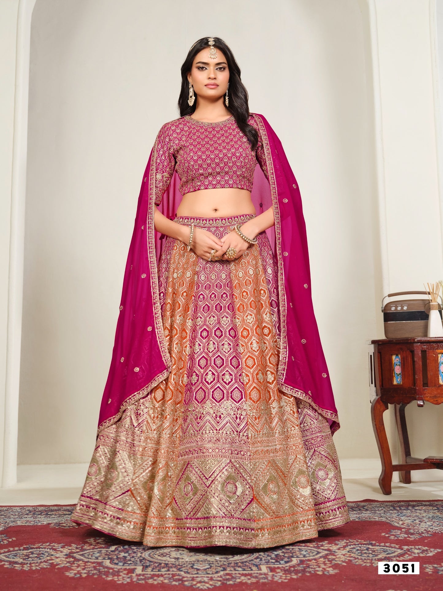 Multi-Color Patola Print Lehenga Choli