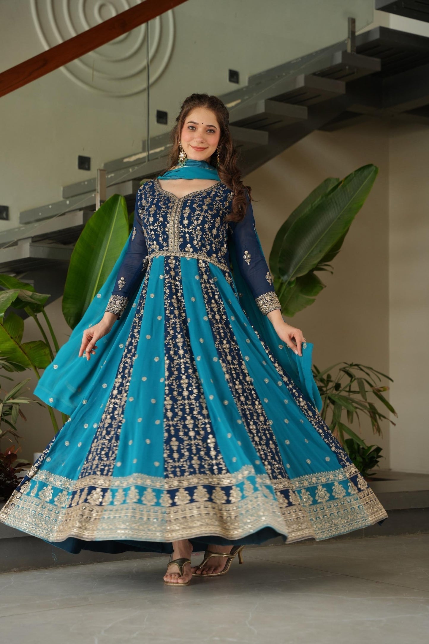 Elegant Traditionalist Anarkali Gown