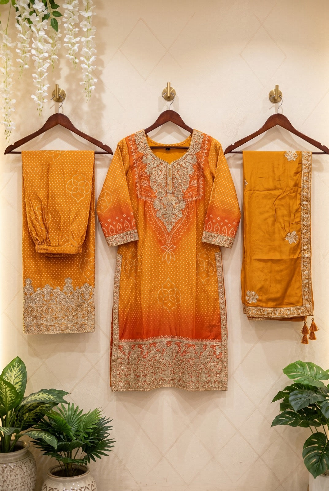 Mor-Bagh Luxury Bandhani Print Festive Suit