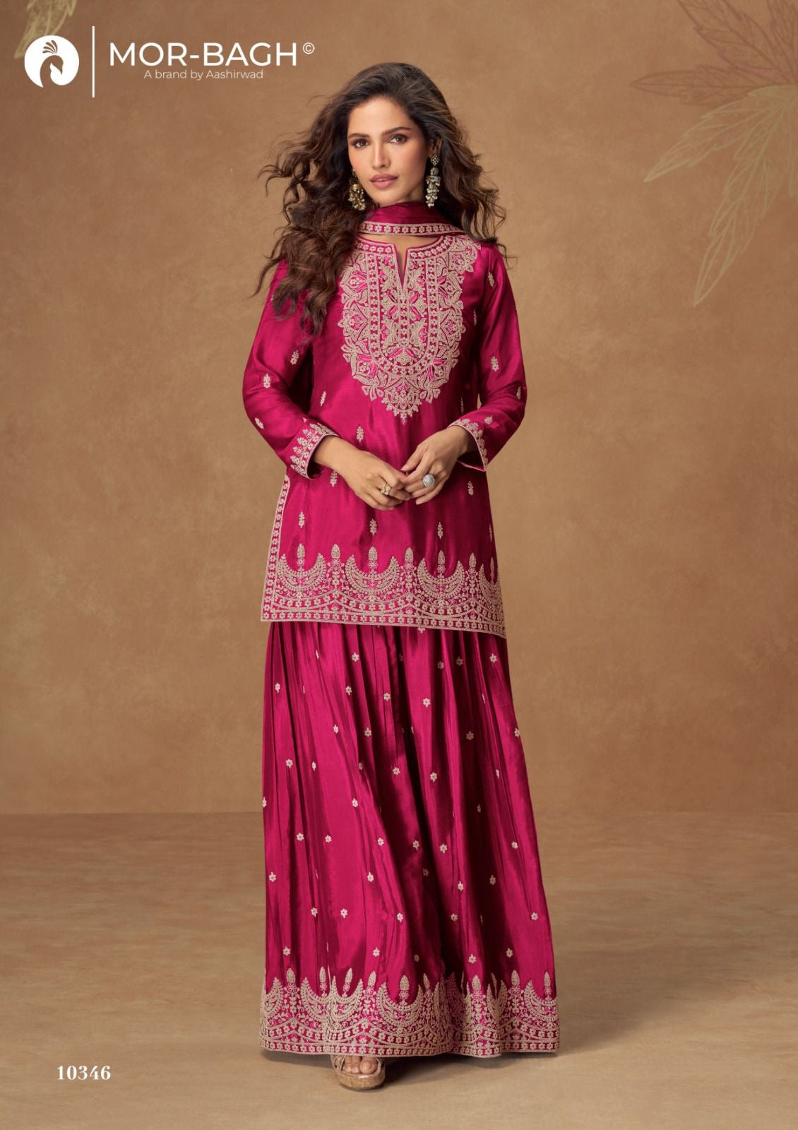 Designer Chinon Silk Top with Dupatta