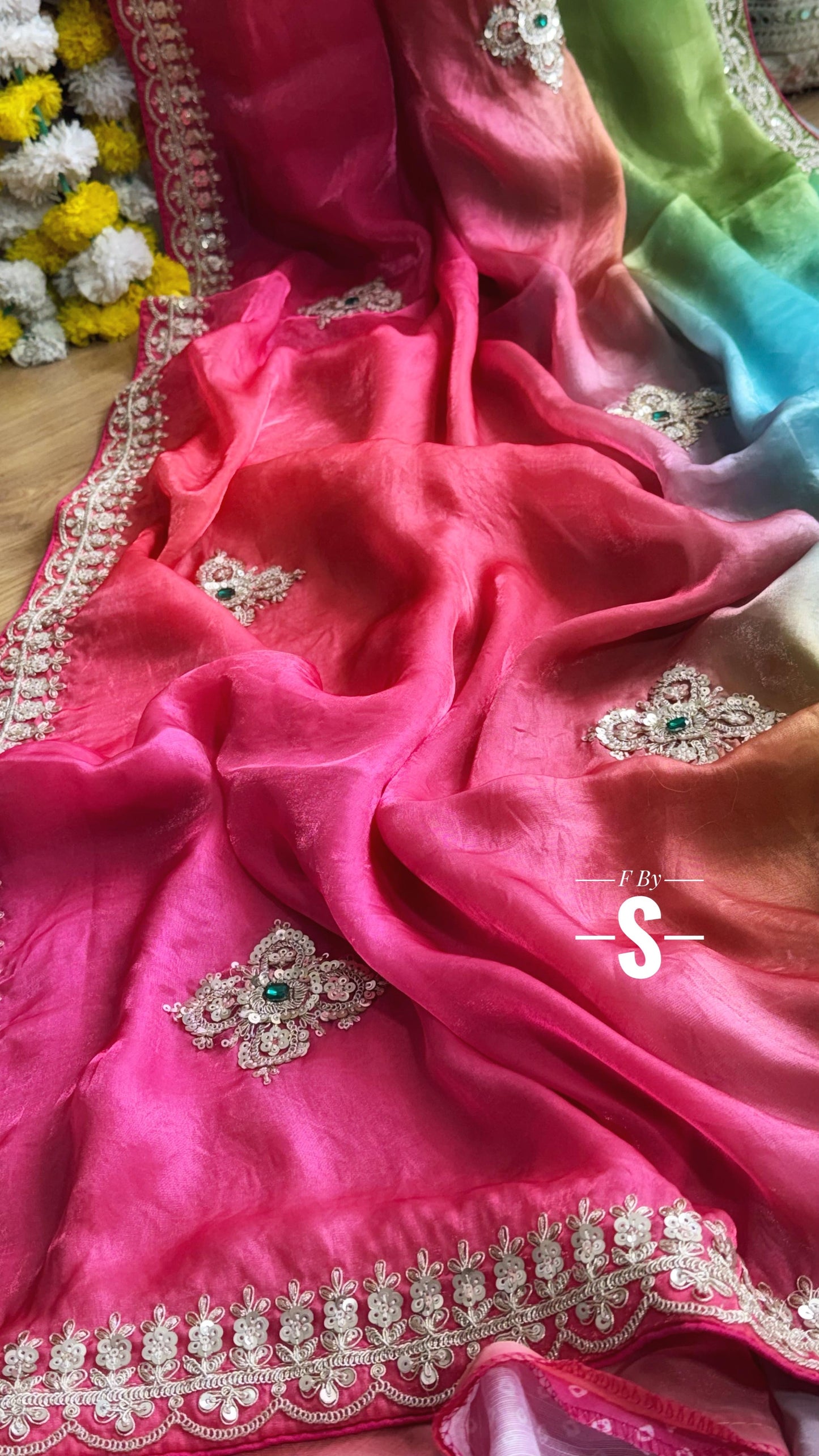 Gorgeous Satin Silk Saree