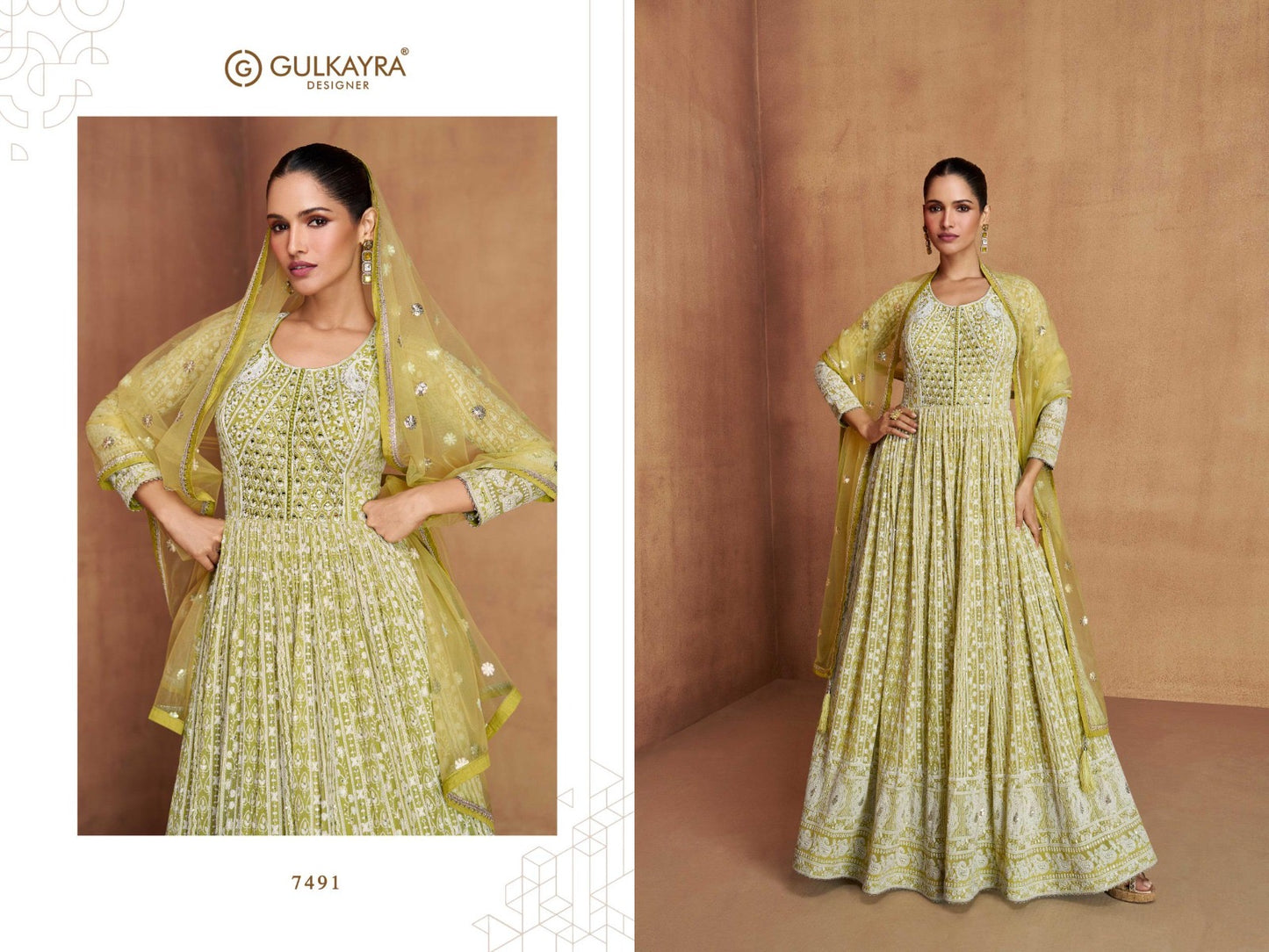 Presenting new Georgette Gown with Dupatta