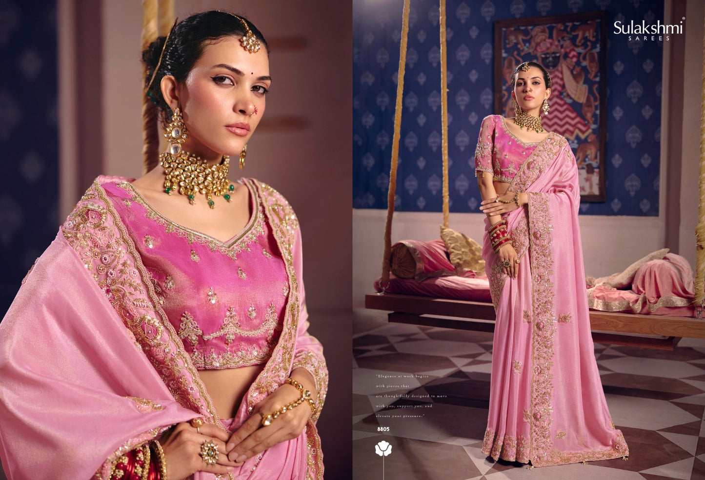 Exquisite Designer Viscose Zari Tissue sarees with luminous sheen