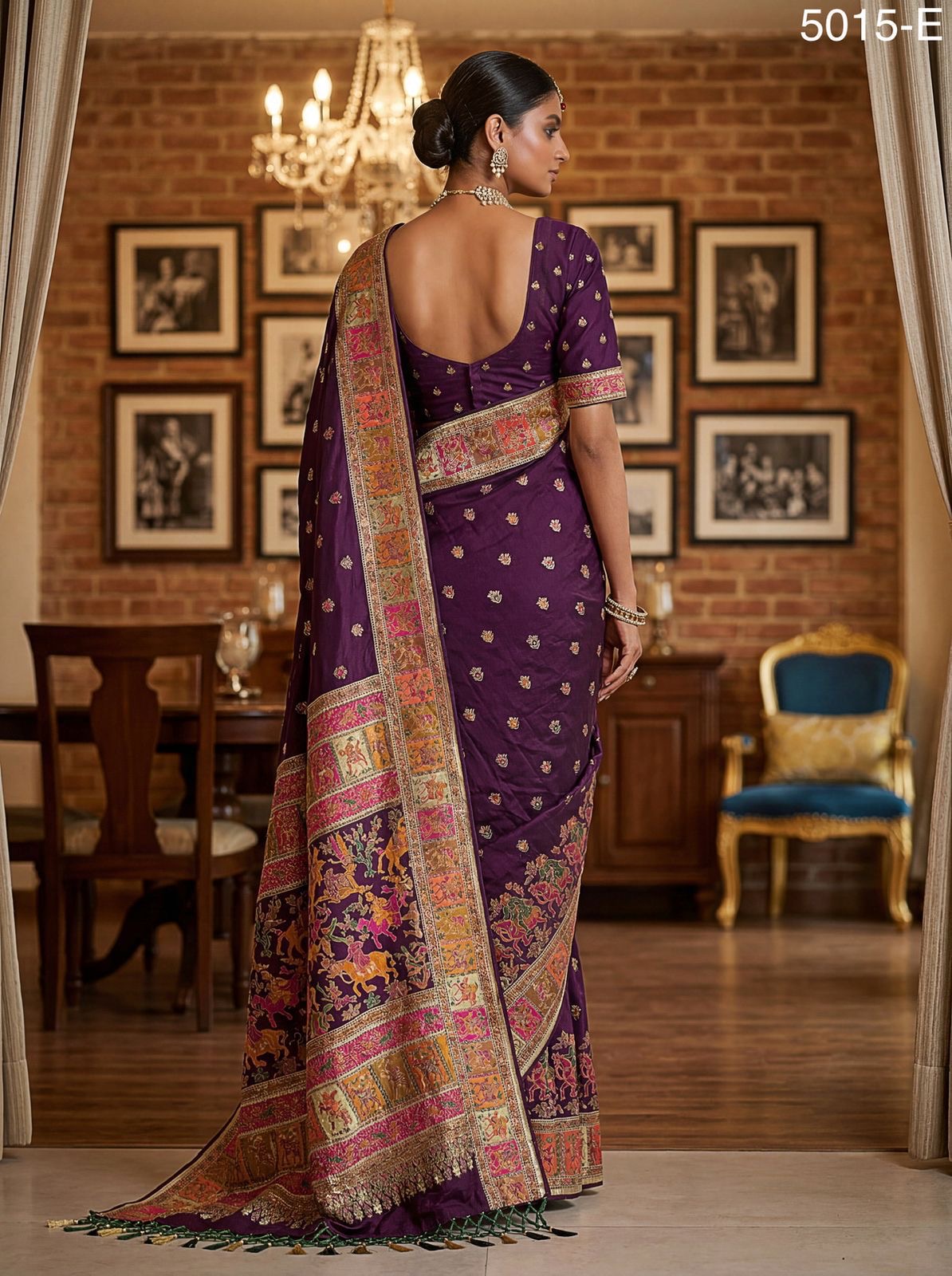 Inspired by traditional artistry made from High Grade Pashmina Silk Saree