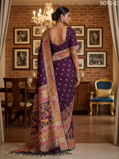 Inspired by traditional artistry made from High Grade Pashmina Silk Saree