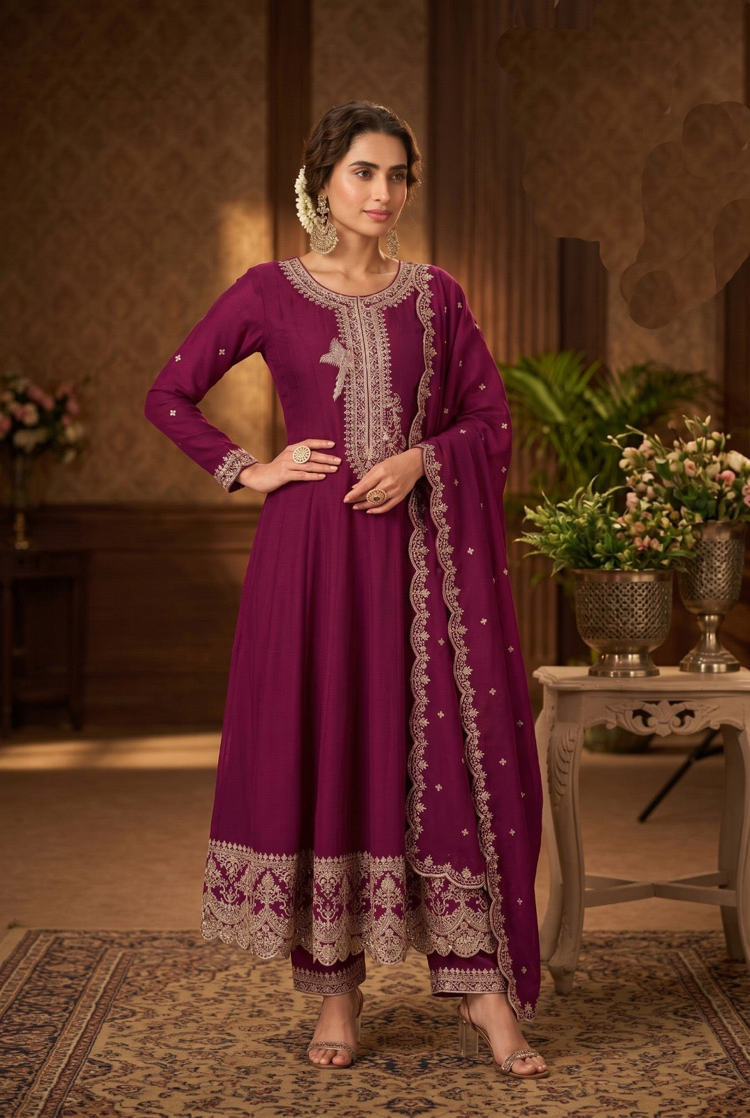 Aurraa Roohaa Premium Festive Embroidered Anarkali Suit Collection