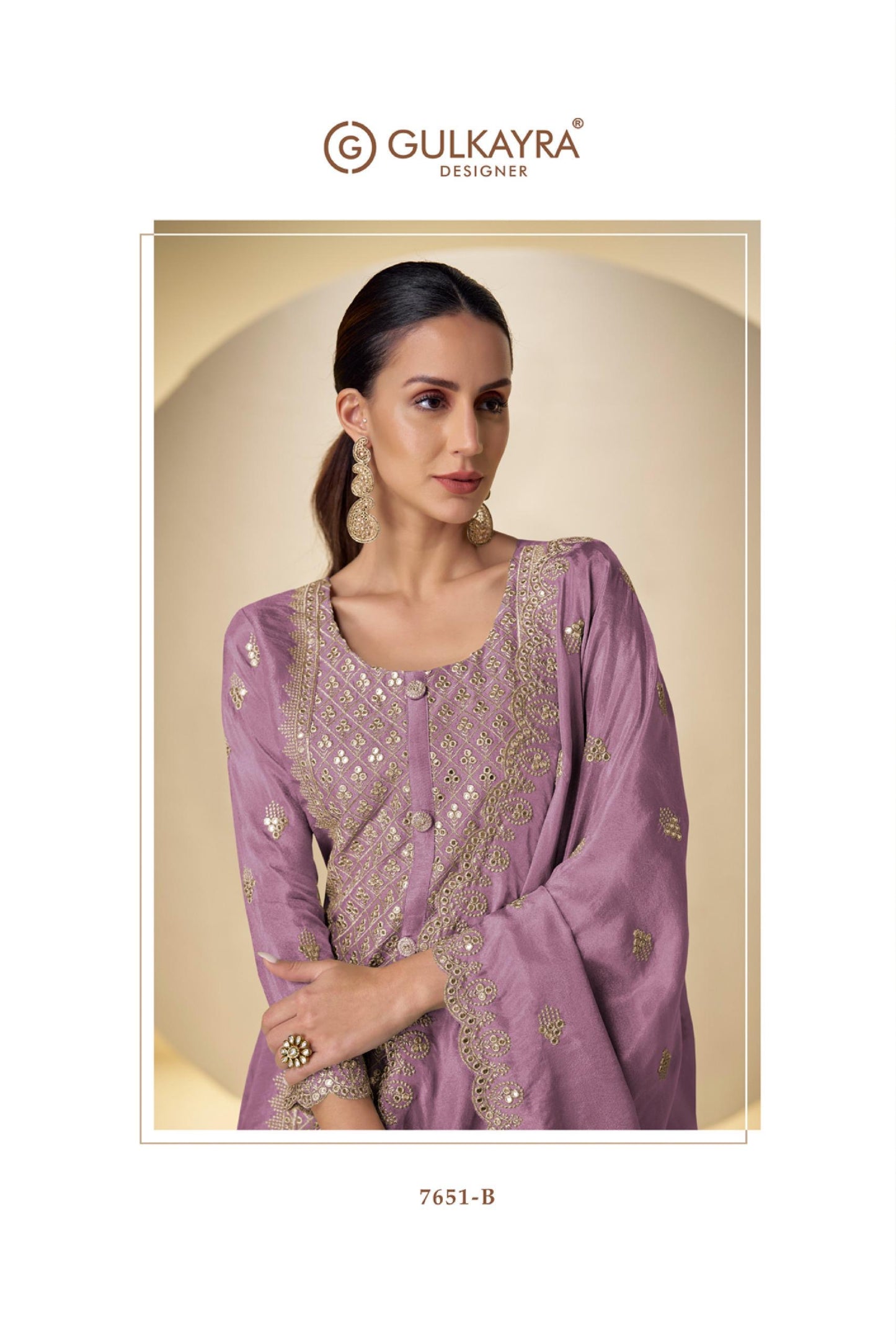 Traditional craftsmanship with modern silhouette embroidered Anarkali set