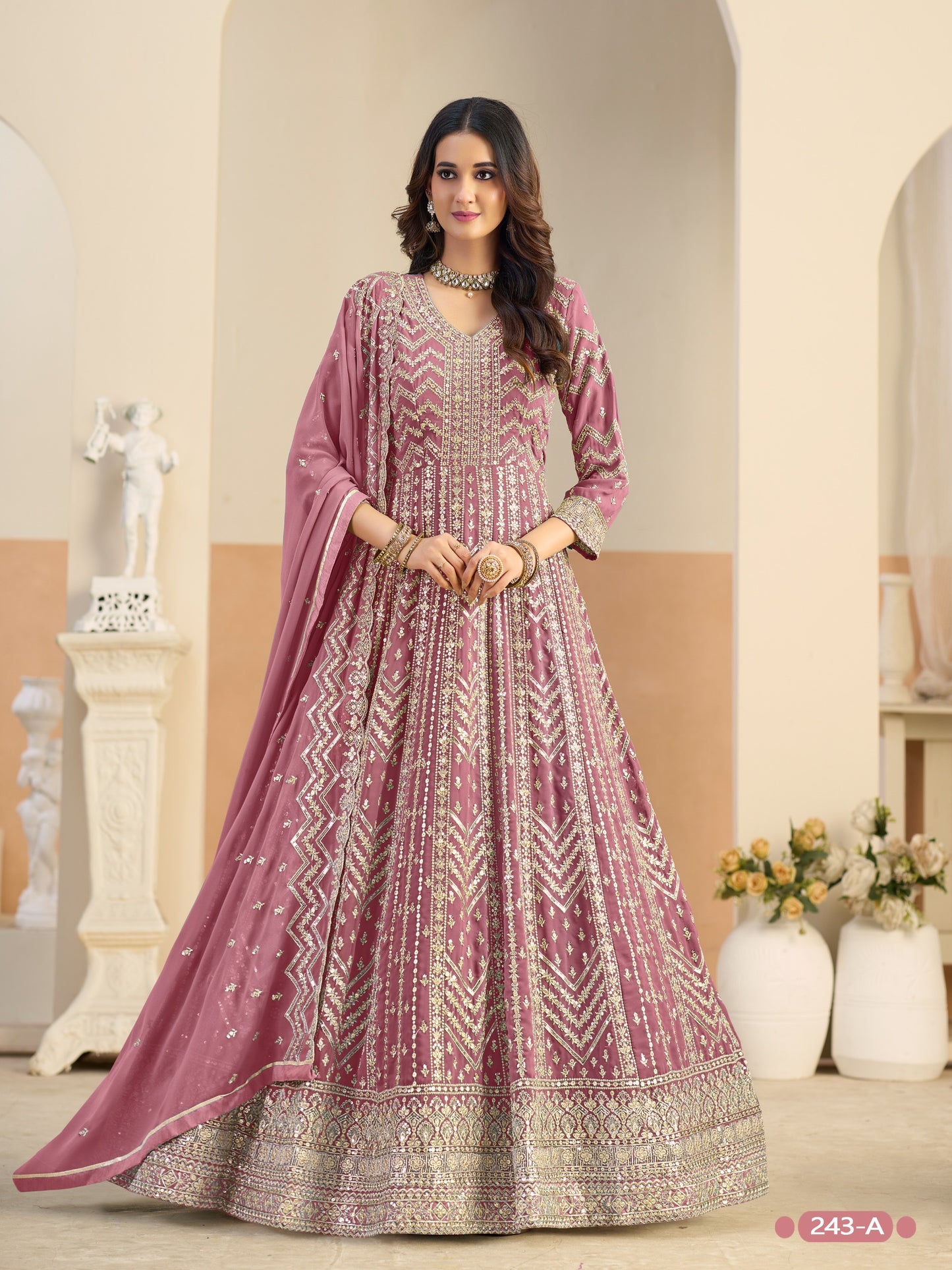 Embellished Georgette Anarkali Gown