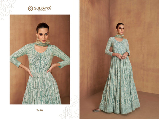 Presenting new Georgette Gown with Dupatta