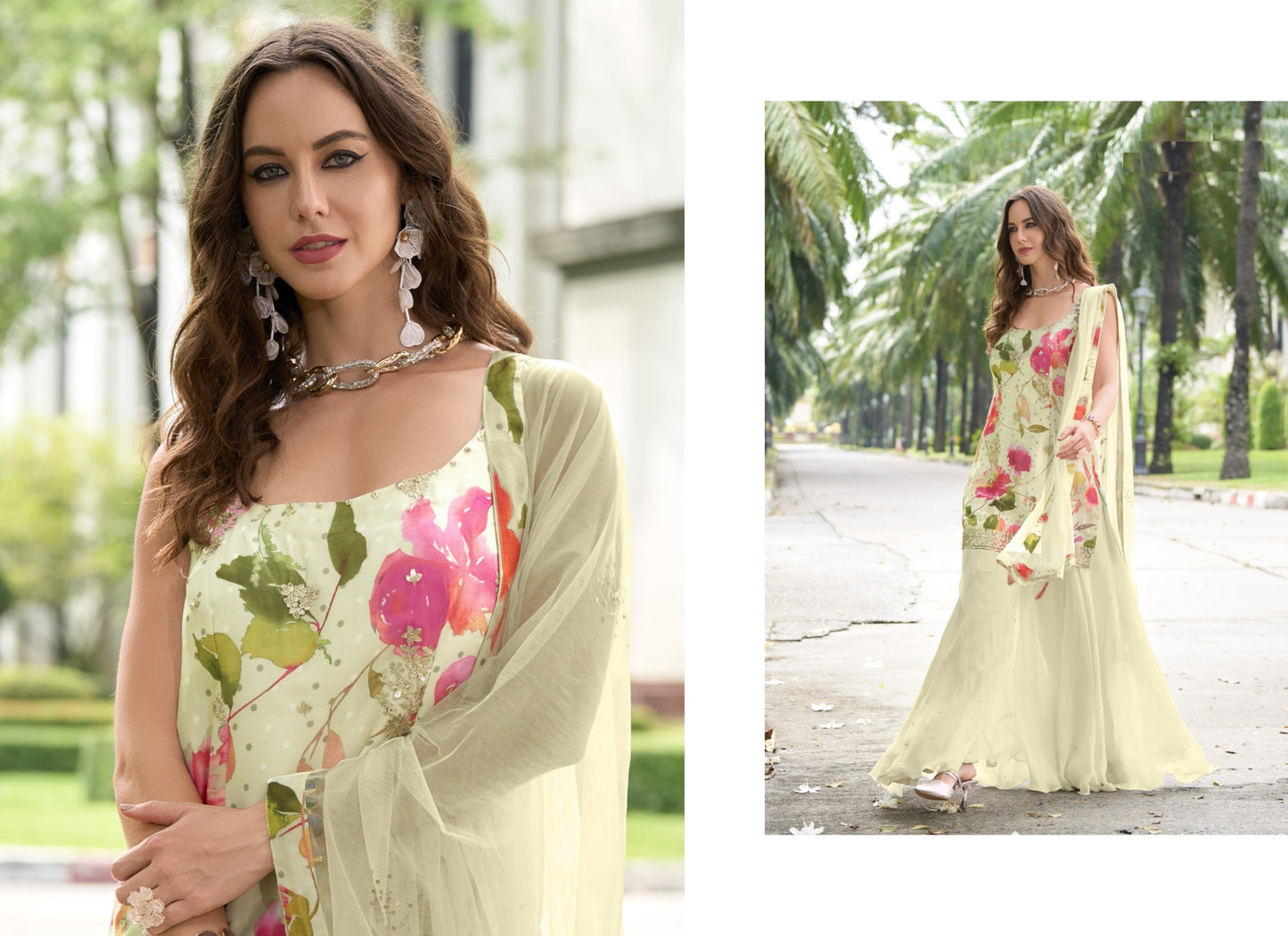 Stylish Chinnon Sharara