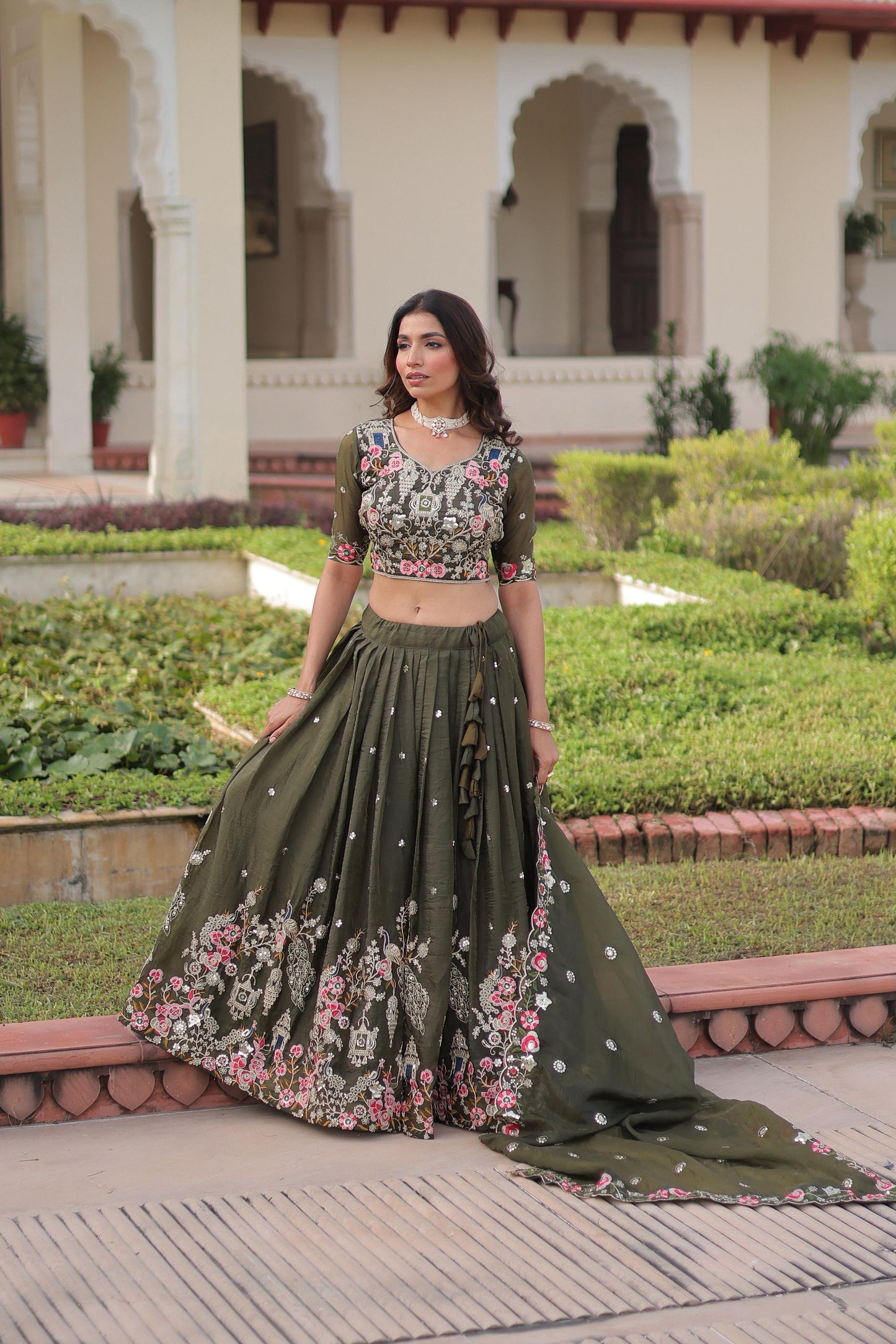 Designer Sequins Embroidered Lehenga choli