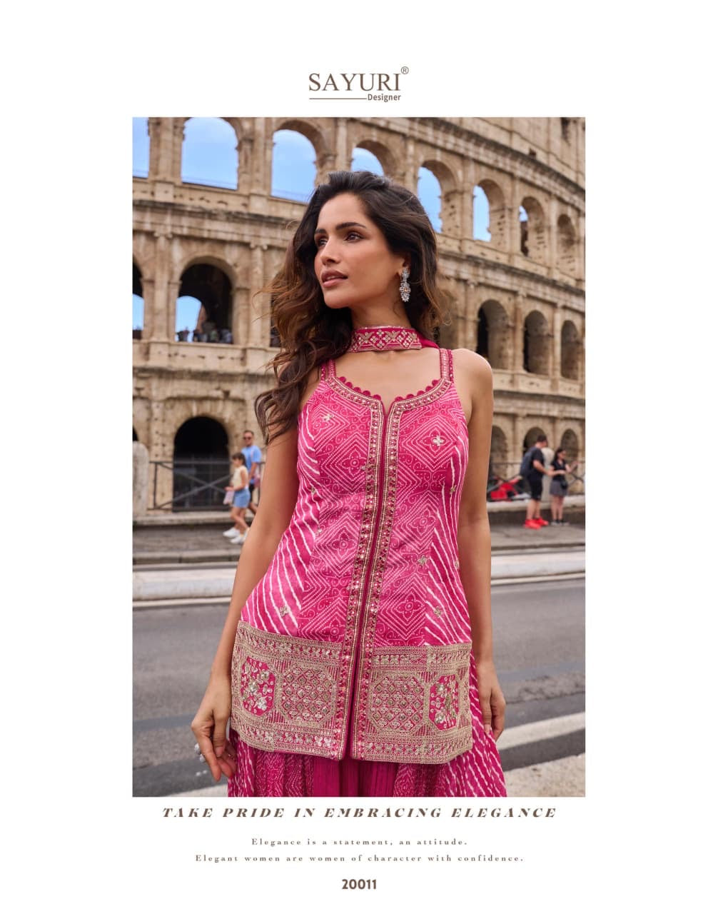 Global Ethnic Charm Sharara Set