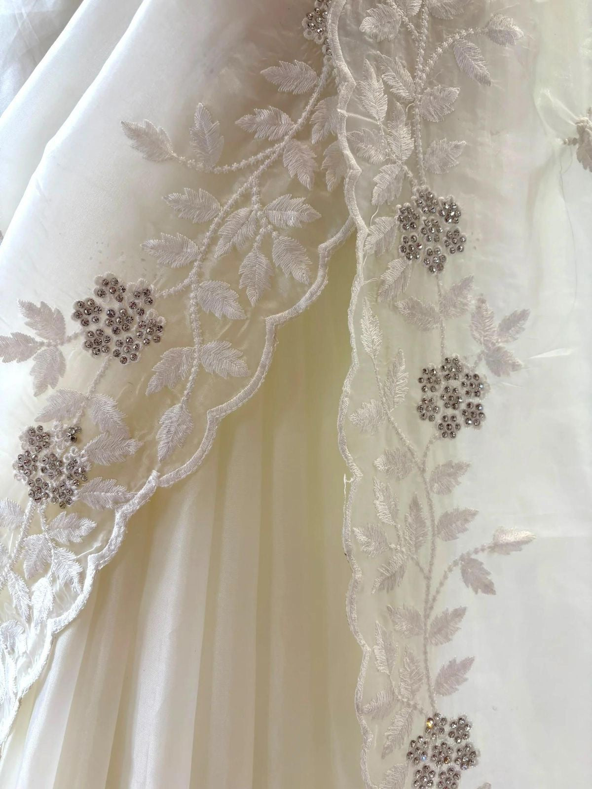 Pure Organza Saree with All-Over Thread & Siroski Work