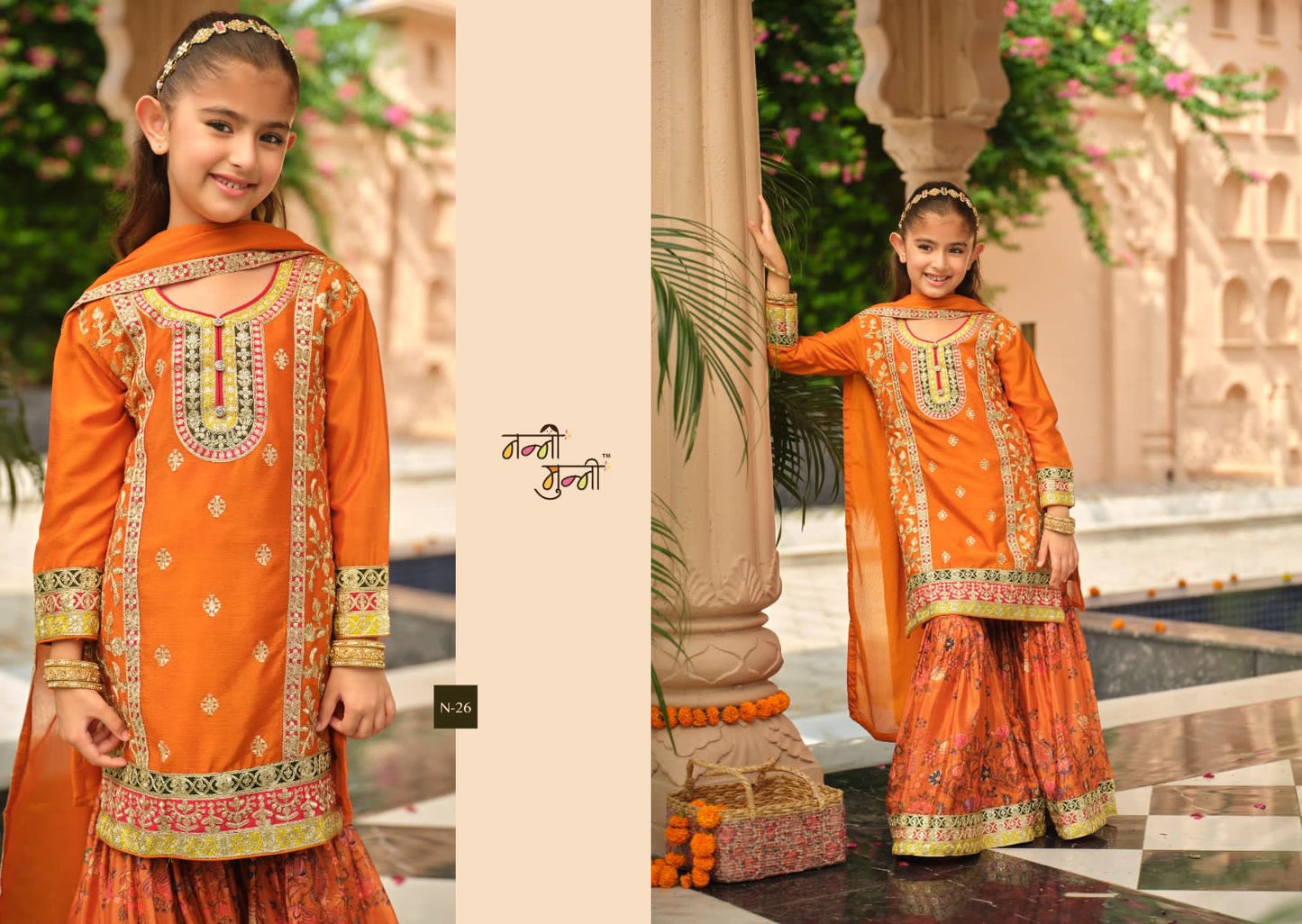 Nanni Munni "Little Queens" Girls Festive Sharara Collection