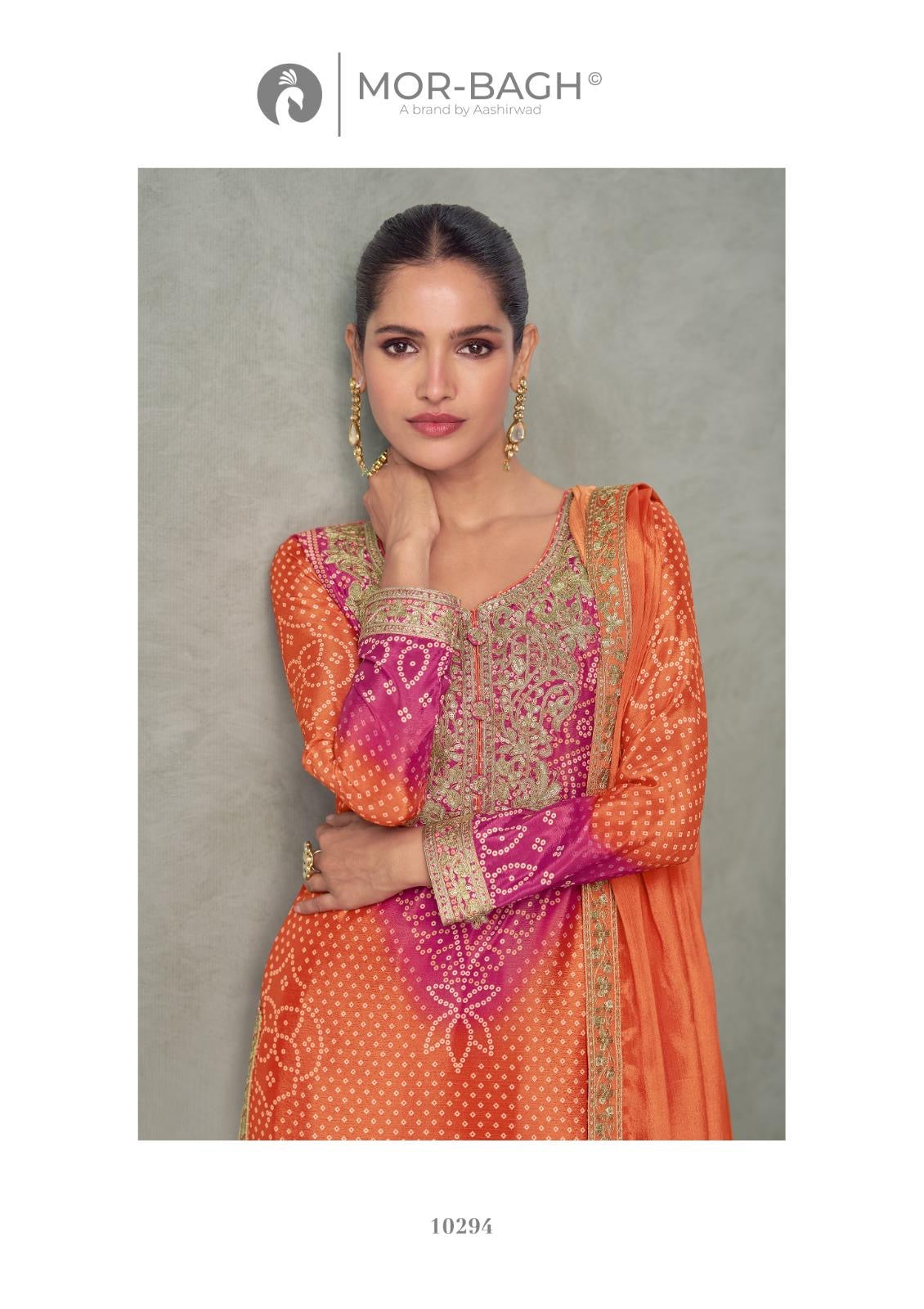 Mor-Bagh Luxury Bandhani Print Festive Suit