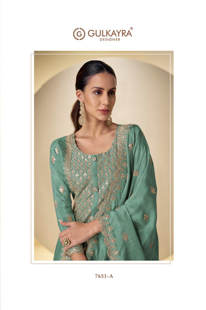 Traditional craftsmanship with modern silhouette embroidered Anarkali set
