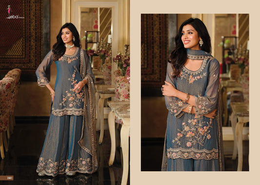 Eba Designer Plazo Suit with beads work
