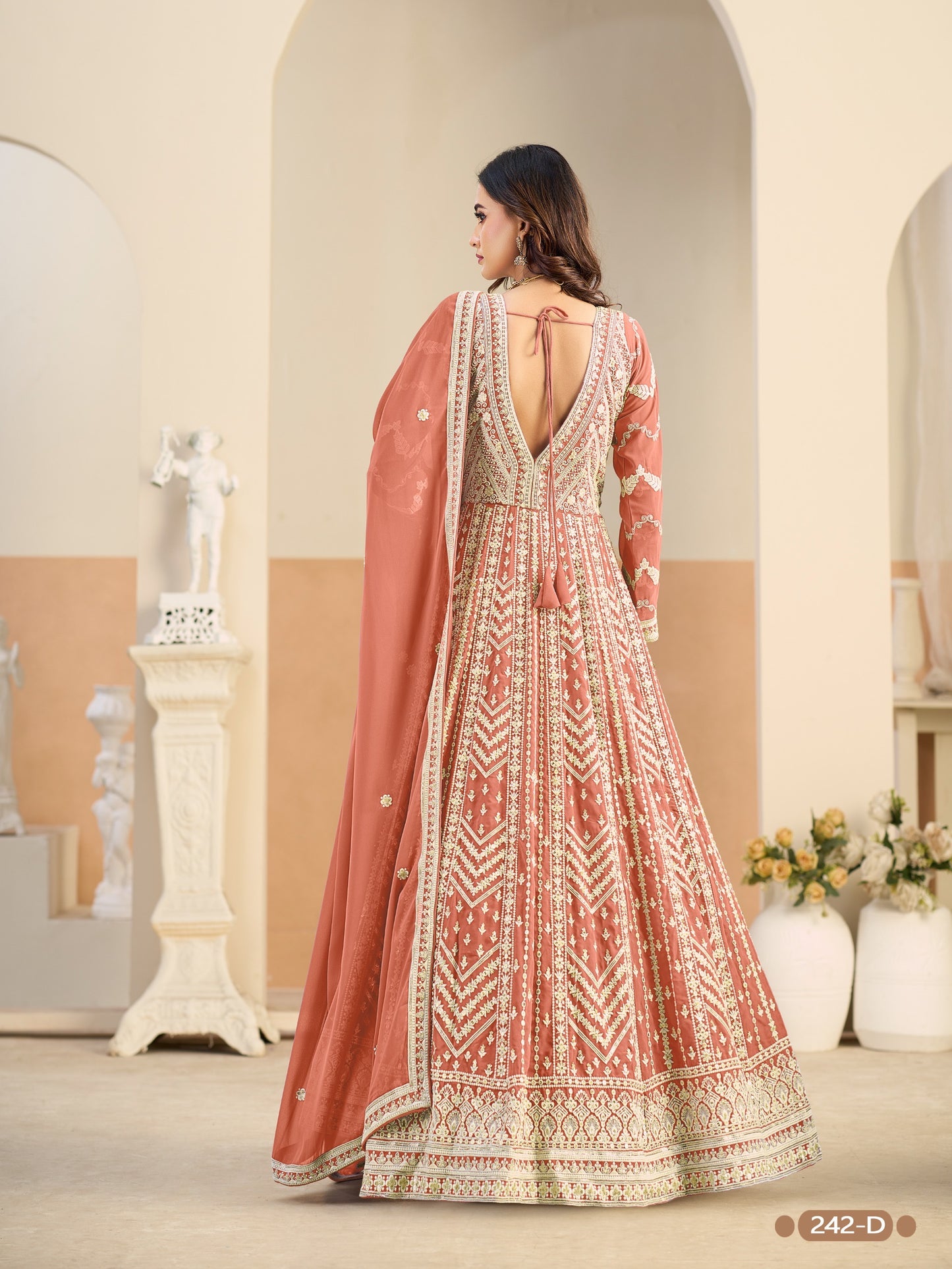 Ethereal Floor Length Embroidered Anarkali Gown