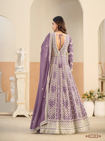 Ethereal Floor Length Embroidered Anarkali Gown