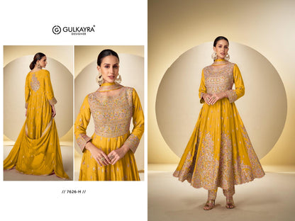 Gorgeous Heavy Embroidery Chinon Anarkali