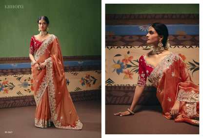 Designer Embroidered Fancy Saree with Sequins, Stone & Pearl Work