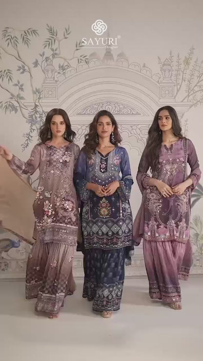 Festive Floral Gharara Set