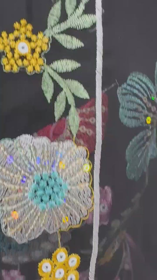 Faux Georgette Embellished With Beautiful Multi Thread Embroidered Lehenga Choli