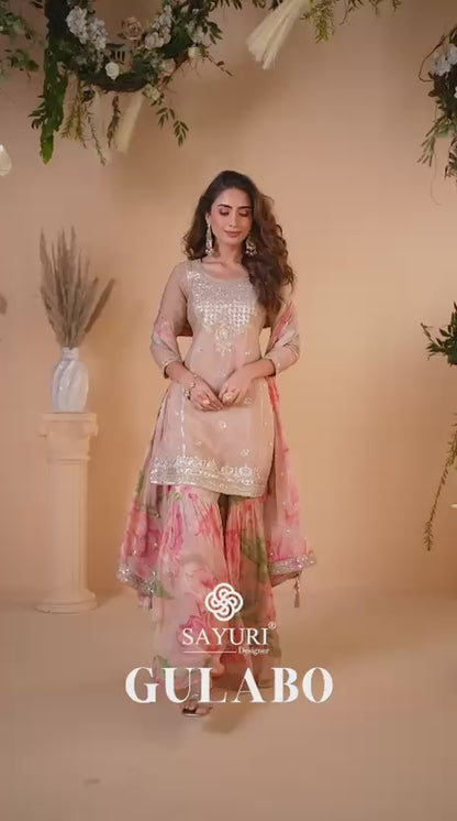 Delicate Elegance Chinon Silk Plazo Set