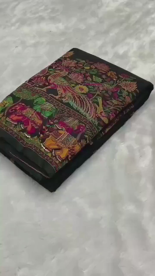 Black Elegant Saree For Festival