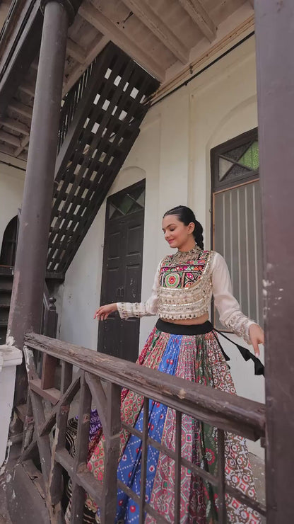 Multi-Color Patchwork Chaniya Choli with Gotta Patti & Bandhani Prints