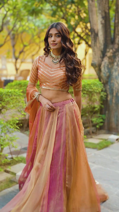 Golden Elegance Lehenga Choli