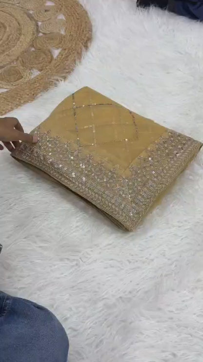 Celebrity-Inspired Elegance Mono Net Saree with Blouse