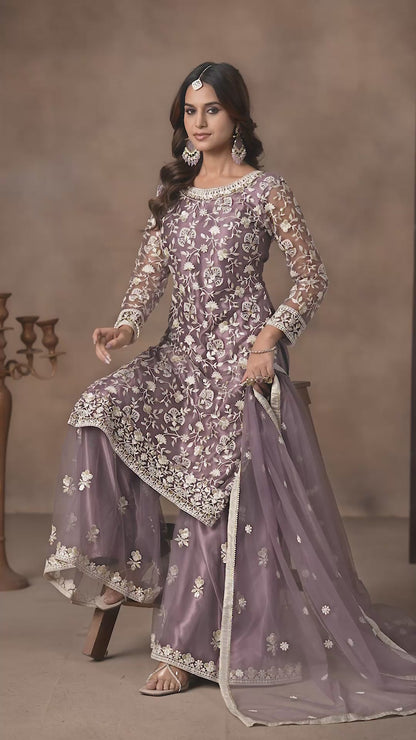 Timeless Elegance Embroidered Sharara Set